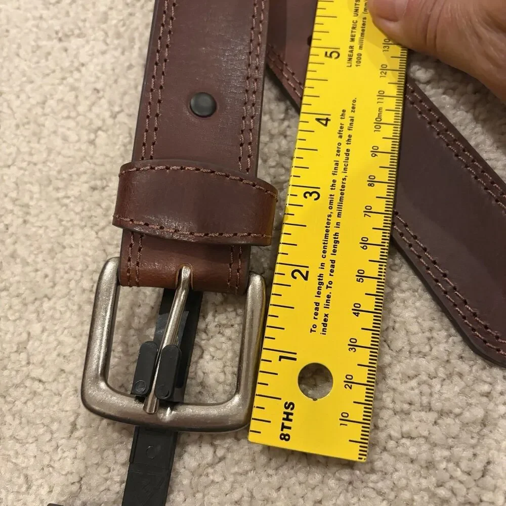 NWT Cody James Men’s Classic Leather Belt With Buckle Brown Size 34 CJ102-20